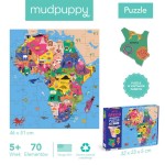 Puzzle konturowe Mapa Afryki 70 elementów 5+ / Mudpuppy