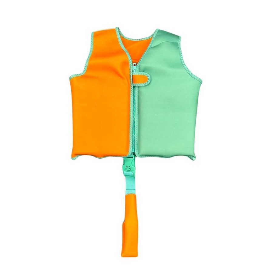 Kamizelka do nauki pływania dla dzieci 19-30kg Orange Green / The Swim Essentials
