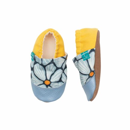 Kapcie do domu, żłobka, przedszkola - FLOWER FIELD BLUE / TITOT