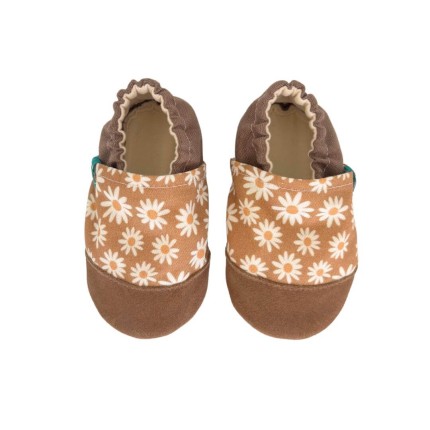 Kapcie do domu, żłobka, przedszkola - BEIGE DAISY / TITOT