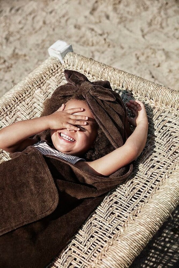 Ręcznik z kapturkiem - Chocolate Bow / Elodie Details