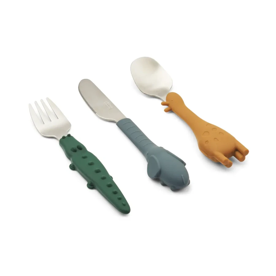 Zestaw sztućców Tove - golden caramel mix / Liewood