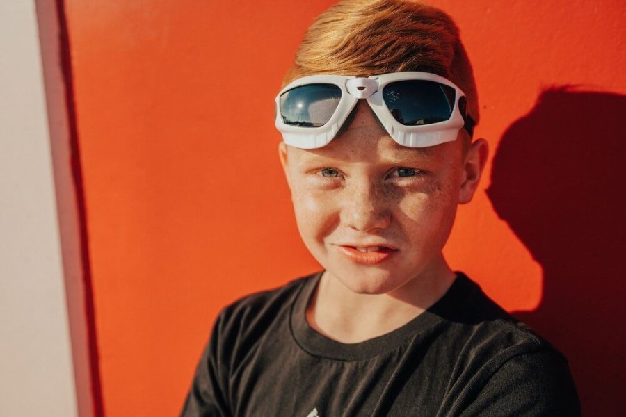 Okulary do pływania - Galaxy, Białe 3+ / Bling2o