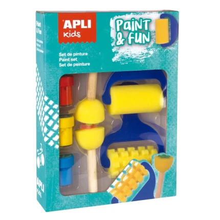 Zestaw stempelków i wałków z farbkami / Apli Kids