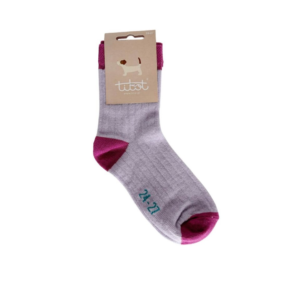 Skarpety dziecięce Solid Toe Purple / TITOT