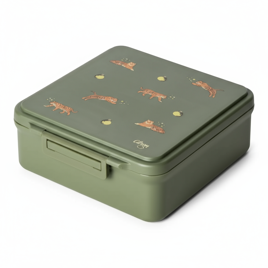 Grand lunch box z termosem - Tiger / Citron