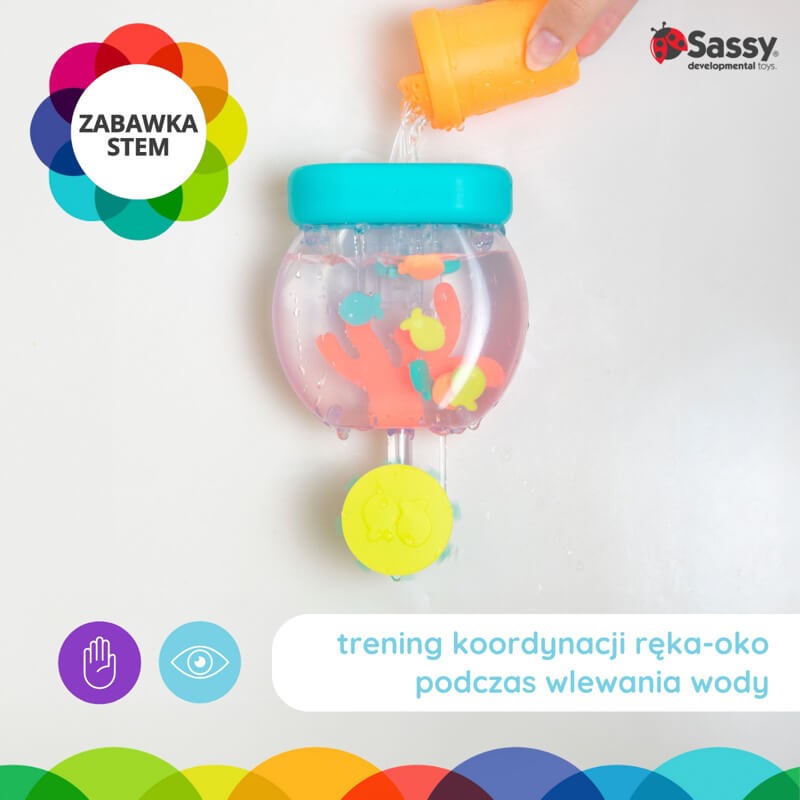 Zabawka do kąpieli z przyssawkami - karmienie rybek / Sassy