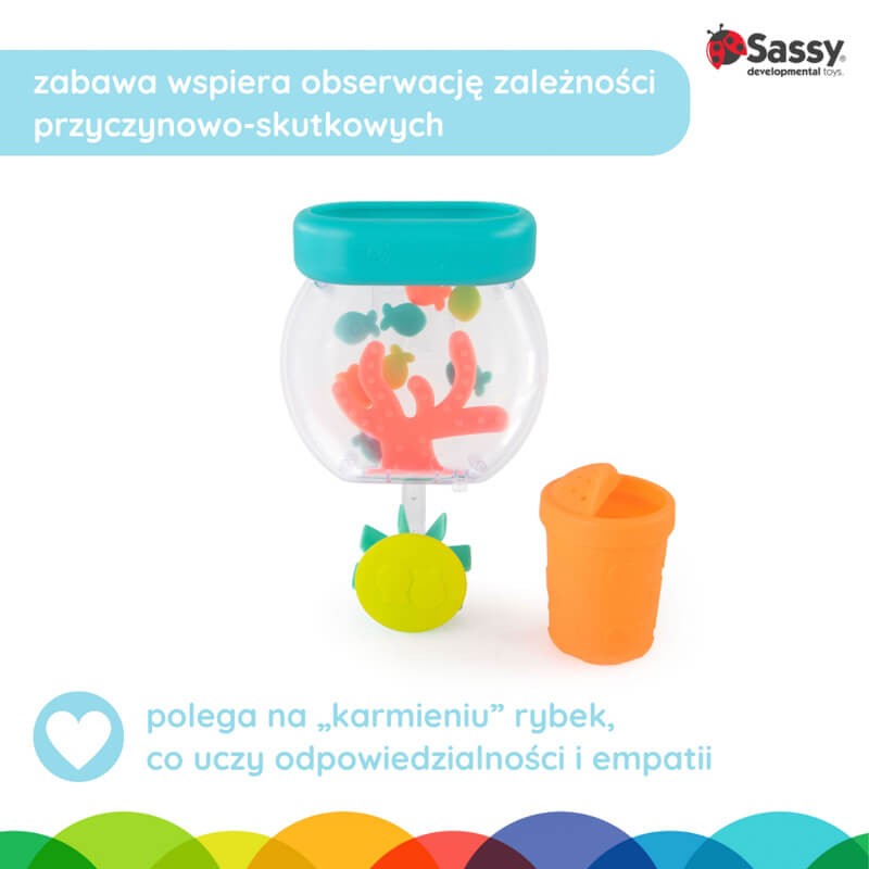 Zabawka do kąpieli z przyssawkami - karmienie rybek / Sassy