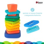 Sensoryczna zakręcona wieża z klocków / Sassy