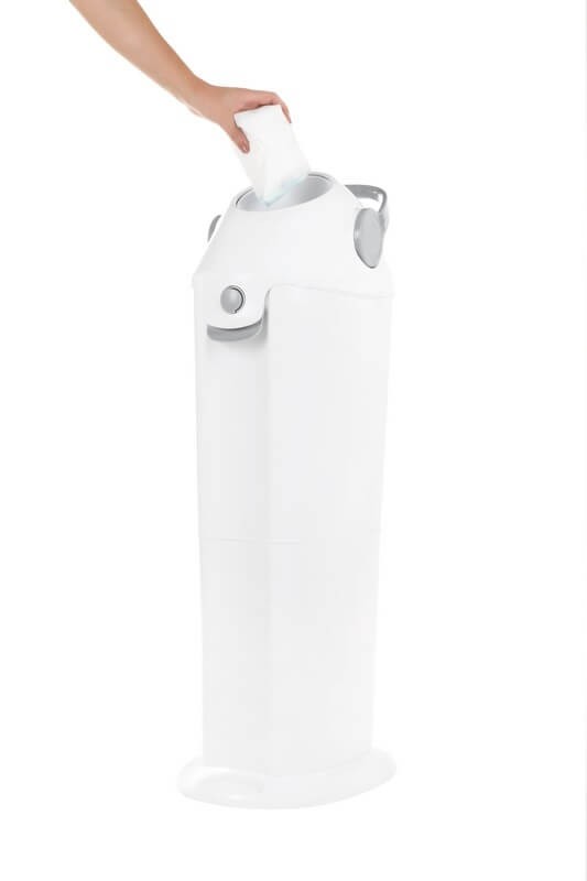 Kosz na zużyte pieluchy Magic Professional - biały (na 70 pieluch) / Magic