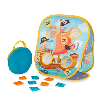 Toss ‘n’ Score – gra zręcznościowa 3w1 z woreczkami / B.Toys