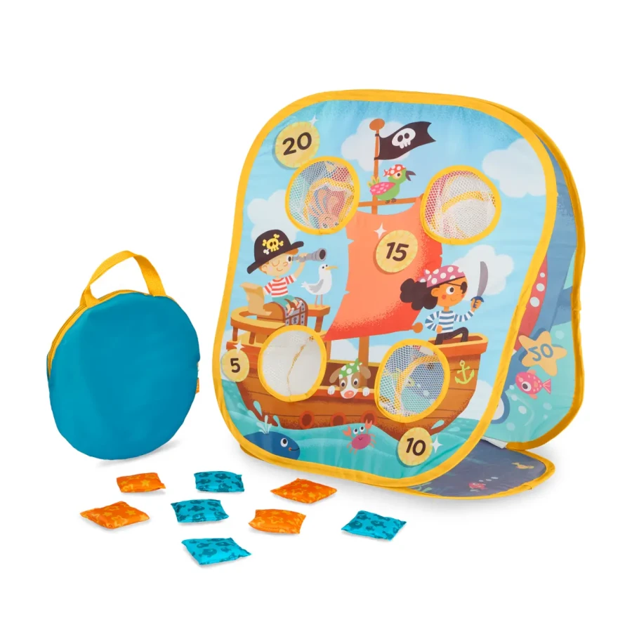 Toss ‘n’ Score – gra zręcznościowa 3w1 z woreczkami / B.Toys