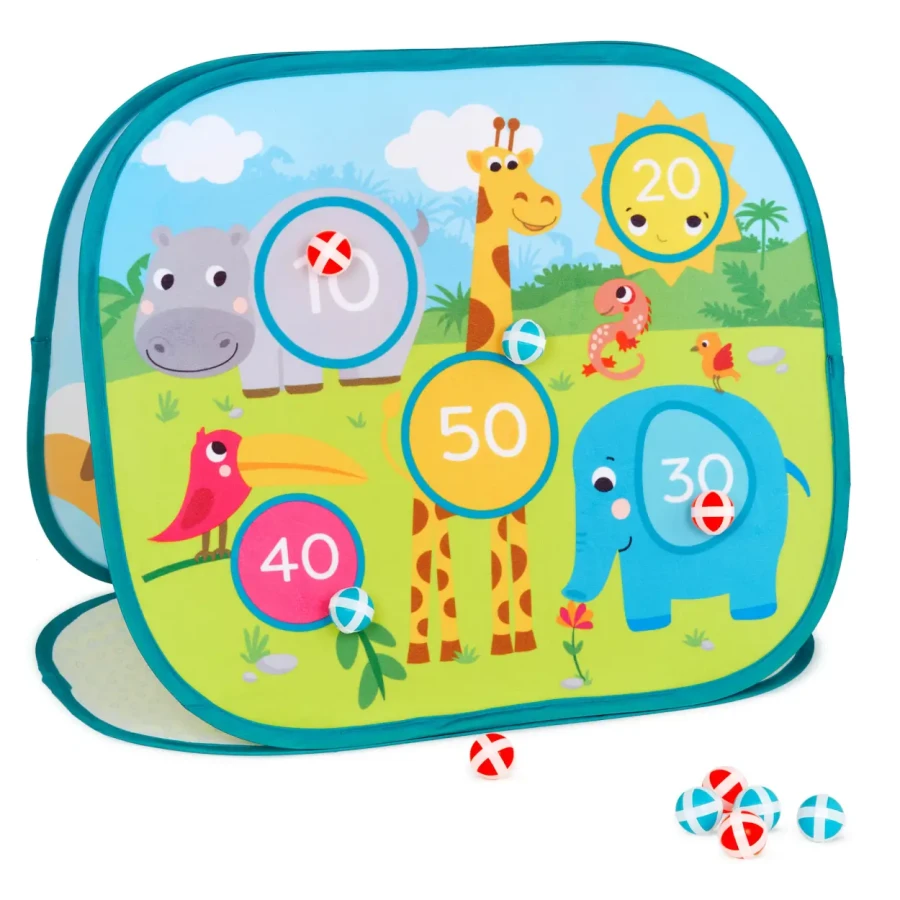 Toss ‘n’ Score – gra zręcznościowa 3w1 z tarczami / B.Toys