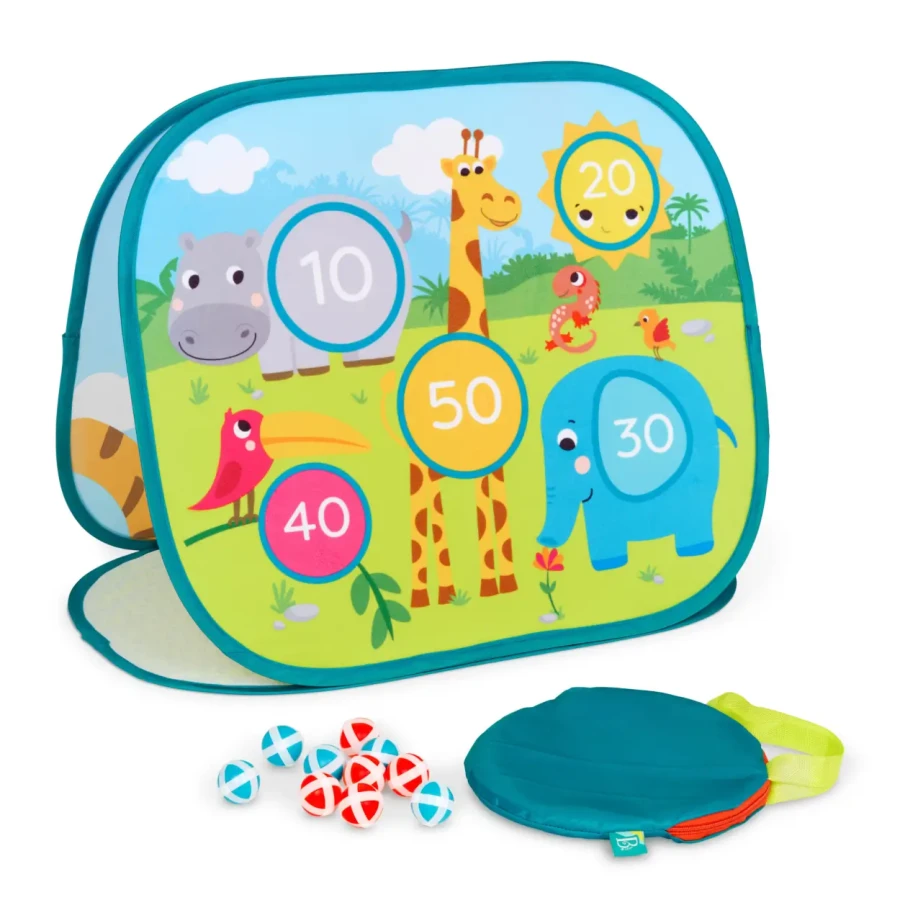 Toss ‘n’ Score – gra zręcznościowa 3w1 z tarczami / B.Toys