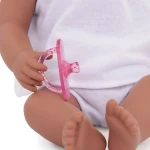 Lalka niemowlę ze smoczkiem, w dwuczęściowym ubranku i opasce, afrykanka / LullaBaby