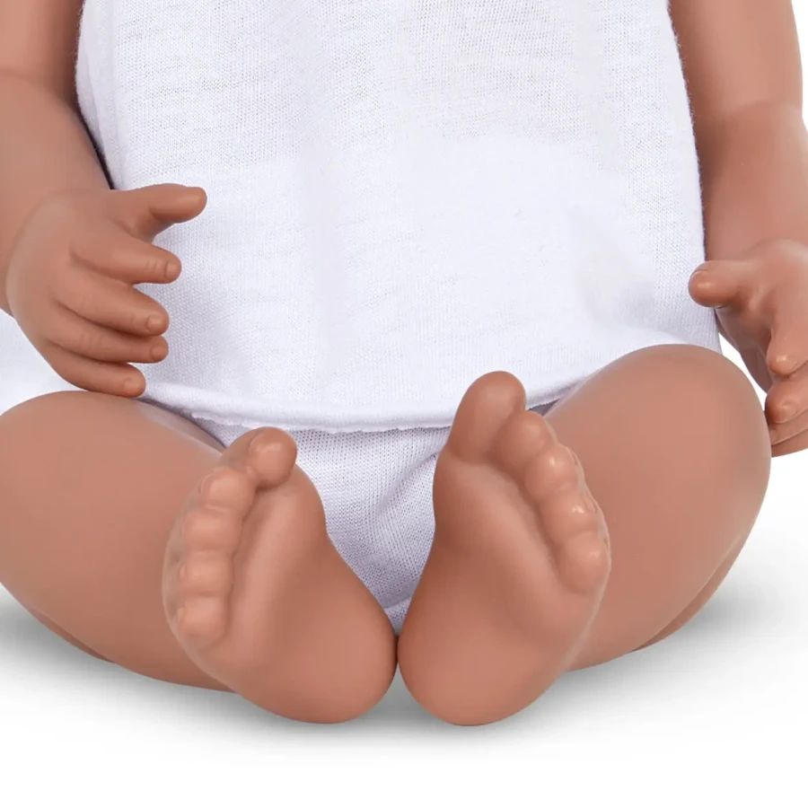 Lalka niemowlę ze smoczkiem, w dwuczęściowym ubranku i opasce, afrykanka / LullaBaby