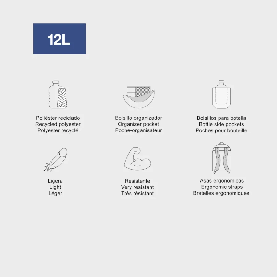 Plecak dwukomorowy London Zebra, 12L / Miquelrius