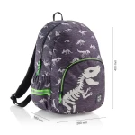 Plecak dwukomorowy Roma Dinozaur świecący w ciemności, 24L / Miquelrius