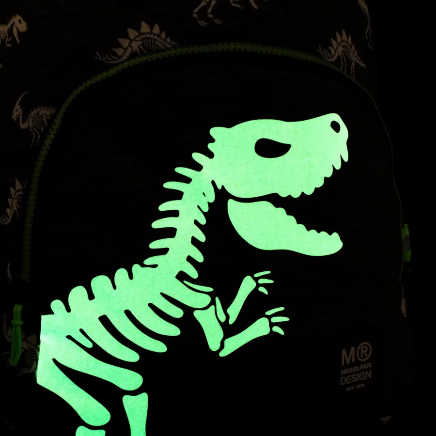 Plecak dwukomorowy Roma Dinozaur świecący w ciemności, 24L / Miquelrius