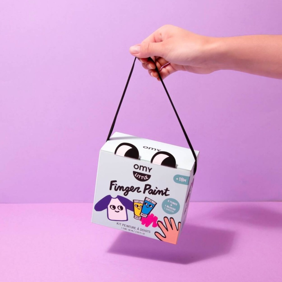 Zestaw do malowania palcami z fartuszkiem / OMY