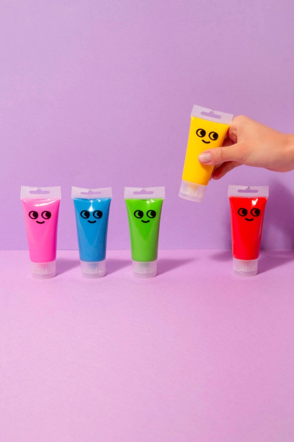 Zestaw do malowania palcami z fartuszkiem / OMY