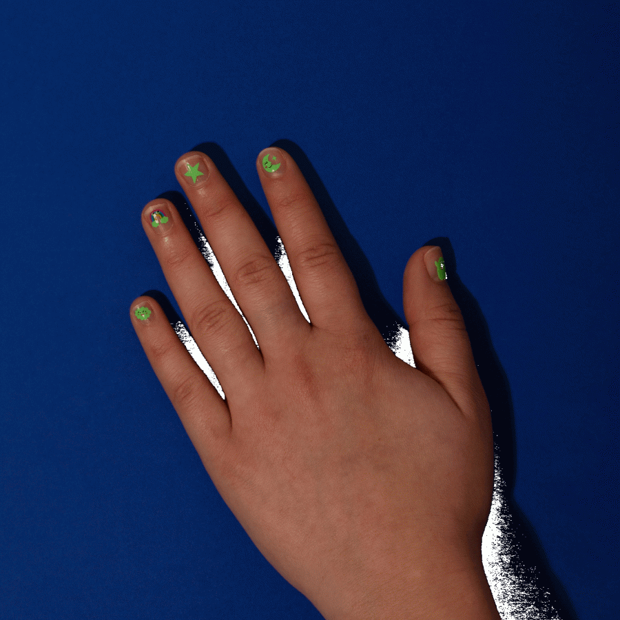 Naklejki na paznokcie dla dzieci Glow Party - 200 sztuk / OMY