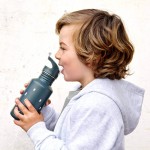 Bidon ze stali nierdzewnej Happy Prints z dodatkową zakrętką z ustnikiem, 500 ml - granatowy / Lassig