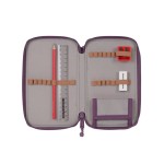 Potrójny piórnik – etui z wyposażeniem Unique, purple / Lassig