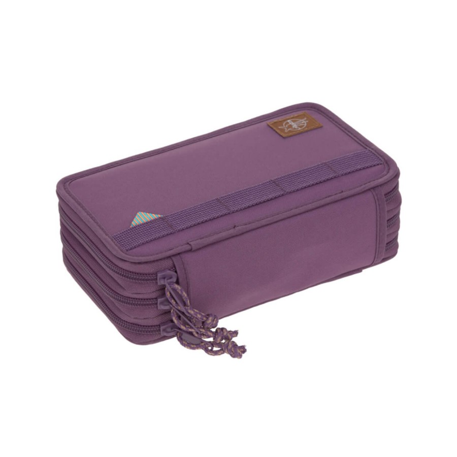 Potrójny piórnik – etui z wyposażeniem Unique, purple / Lassig