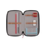 Potrójny piórnik – etui z wyposażeniem Unique, rose, blue, black / Lassig