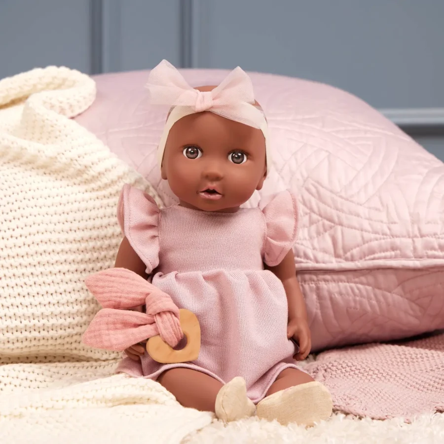 Zestaw ubranek dla lalki niemowlęcia, stylizacja z sukienką / LullaBaby