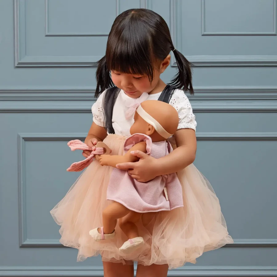 Zestaw ubranek dla lalki niemowlęcia, stylizacja z sukienką / LullaBaby