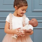 Zestaw ubranek dla lalki niemowlęcia, stylizacja ze spodniami na szelkach / LullaBaby