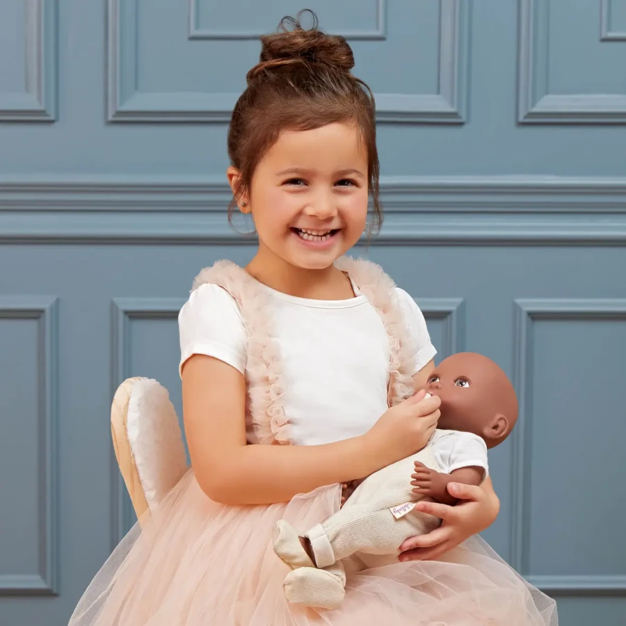 Zestaw ubranek dla lalki niemowlęcia, stylizacja ze spodniami na szelkach / LullaBaby