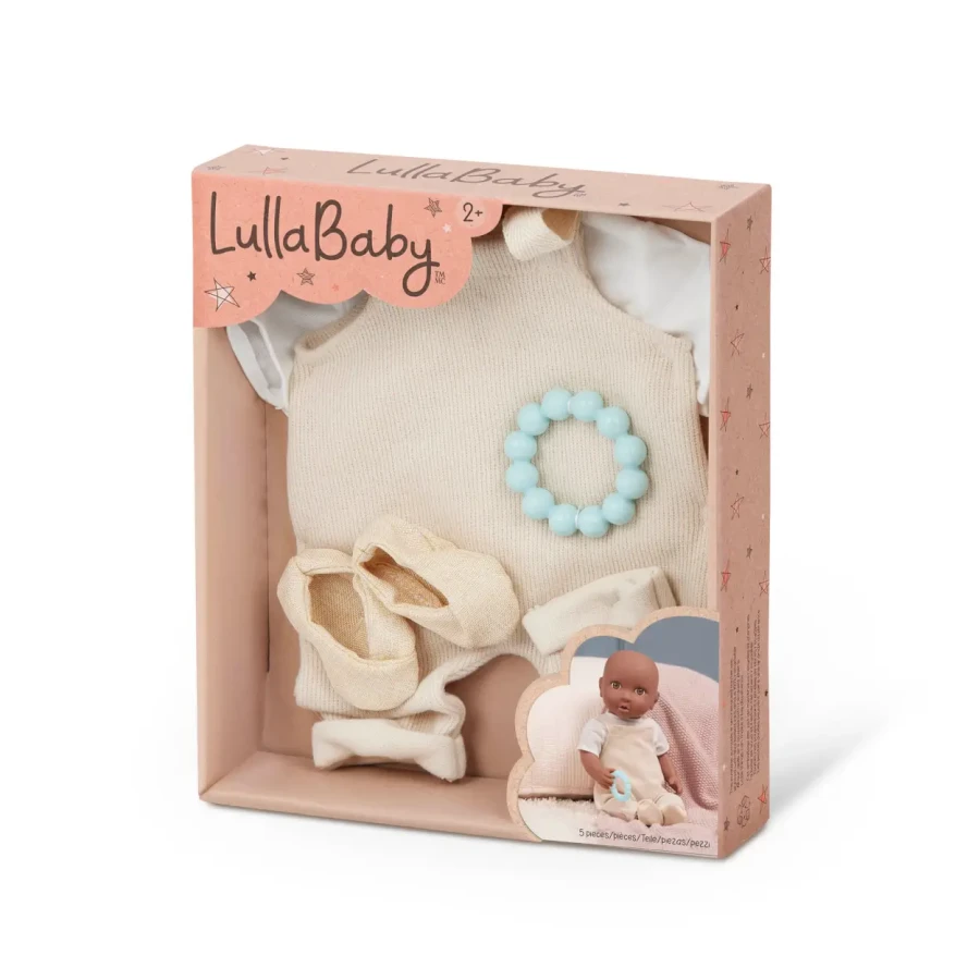 Zestaw ubranek dla lalki niemowlęcia, stylizacja ze spodniami na szelkach / LullaBaby