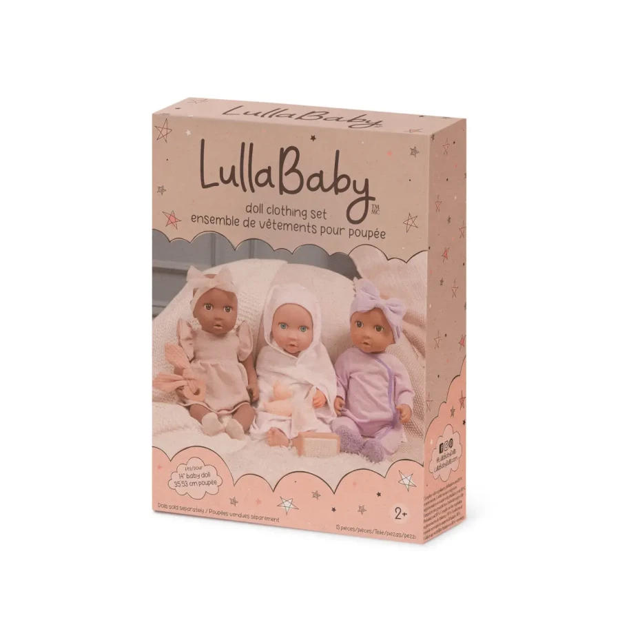 Duży zestaw ubranek dla lalki niemowlęcia dziewczynki / LullaBaby