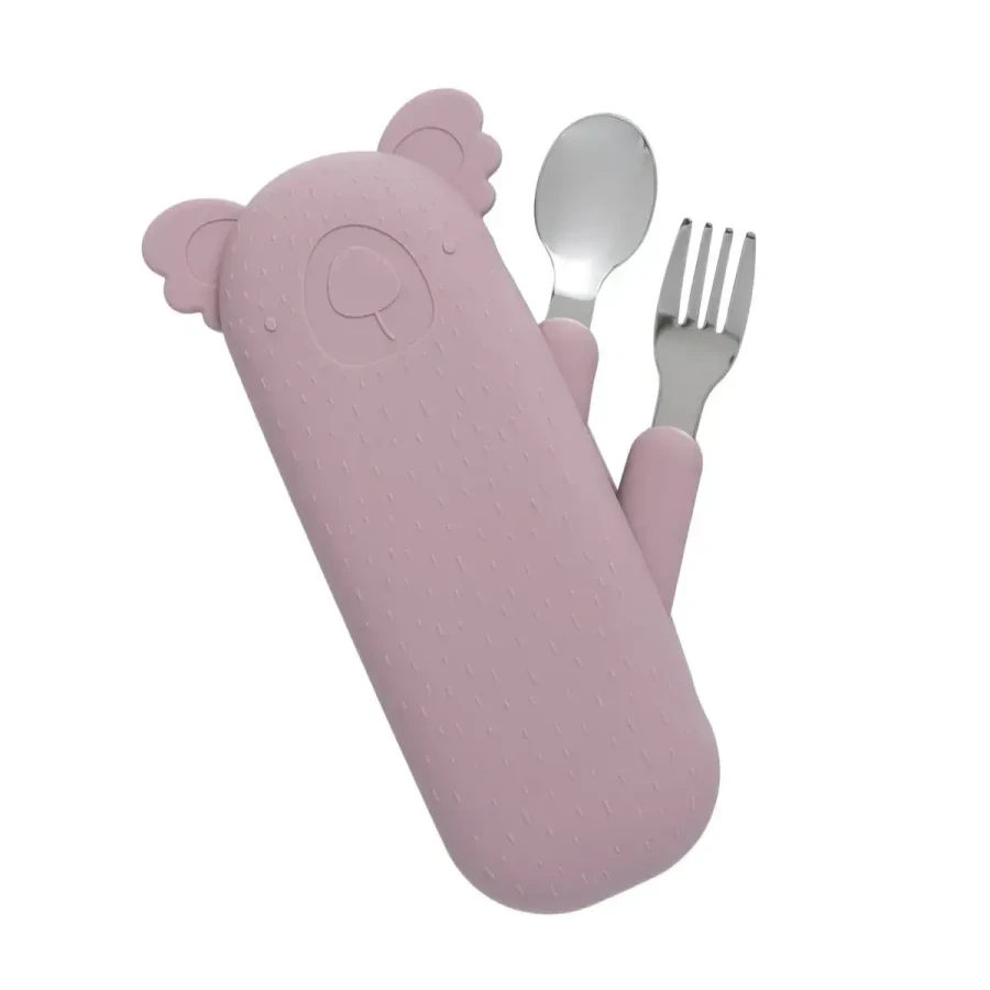 Zestaw sztućców Koala Zoe z silikonowym etui / the cotton cloud
