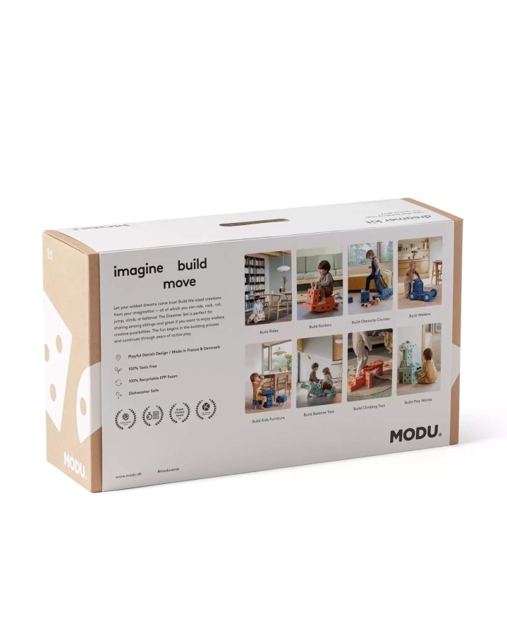 Kreatywne klocki rozwijające motorykę dużą, Dreamer kit 12 in 1 – Ocean Mint, Forest Green / MODU
