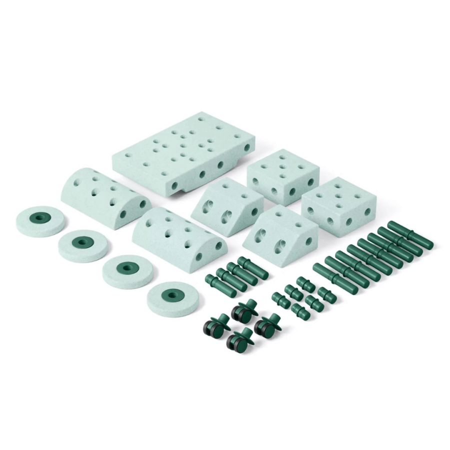 Kreatywne klocki rozwijające motorykę dużą, Dreamer kit 12 in 1 – Ocean Mint, Forest Green / MODU