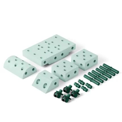 Explorer set - Kreatywne klocki rozwijające motorykę dużą: Ocean Mint, Forest Green 8w1 / MODU
