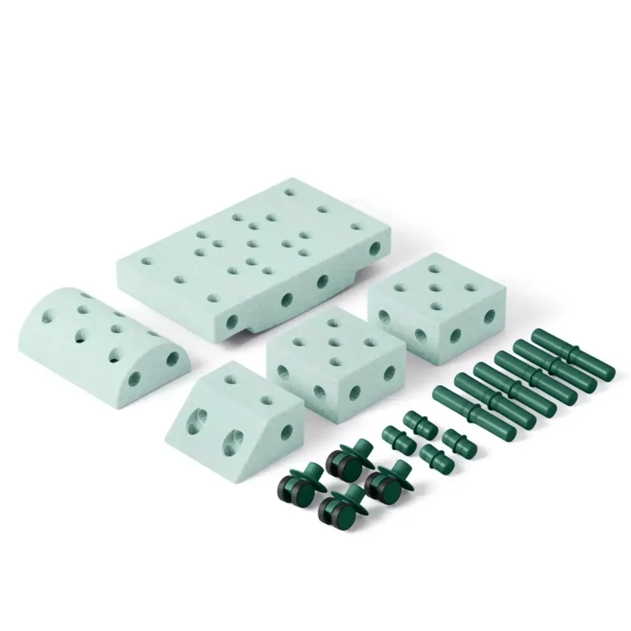 Explorer set - Kreatywne klocki rozwijające motorykę dużą: Ocean Mint, Forest Green 8w1 / MODU