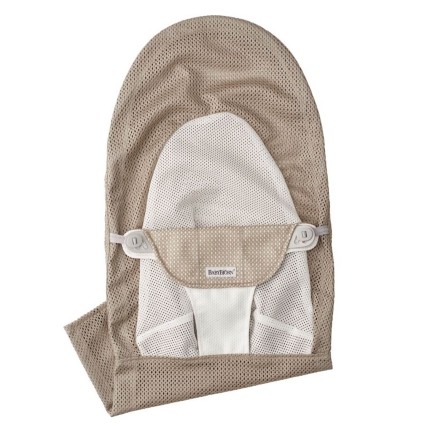 BABYBJORN - poszycie do leżaczka Balance Soft Mesh, Szary beż, biały