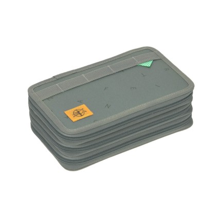 Potrójny piórnik – etui z wyposażeniem Unique, letters green / Lassig