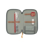 Potrójny piórnik – etui z wyposażeniem Unique, letters green / Lassig