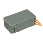 Potrójny piórnik – etui z wyposażeniem Unique, letters green / Lassig