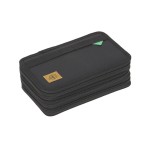 Potrójny piórnik – etui z wyposażeniem Unique, black / Lassig