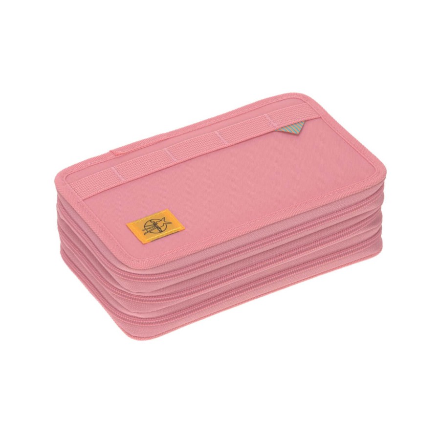 Potrójny piórnik – etui z wyposażeniem Unique, pink / Lassig