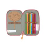 Potrójny piórnik – etui z wyposażeniem Unique, pink / Lassig