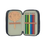 Potrójny piórnik – etui z wyposażeniem Unique, dark blue / Lassig