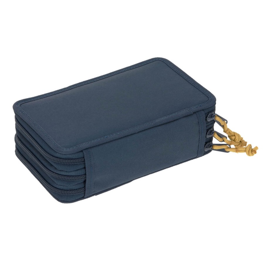 Potrójny piórnik – etui z wyposażeniem Unique, dark blue / Lassig